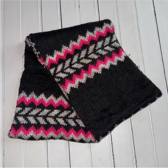 American Eagle Outfitters Knit Infinity Scarf Grey Pink - Picture 1 of 4